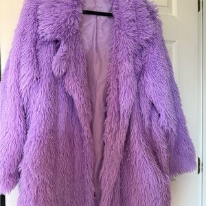 Lavender Haze Faux Fur Coat